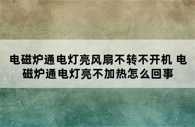 电磁炉通电灯亮风扇不转不开机 电磁炉通电灯亮不加热怎么回事